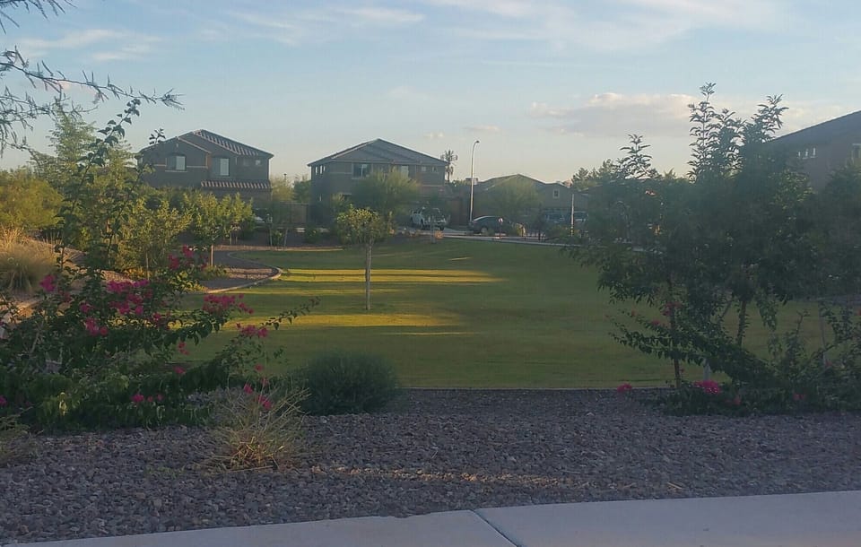 minute walk to neighborhood park with playground equipment