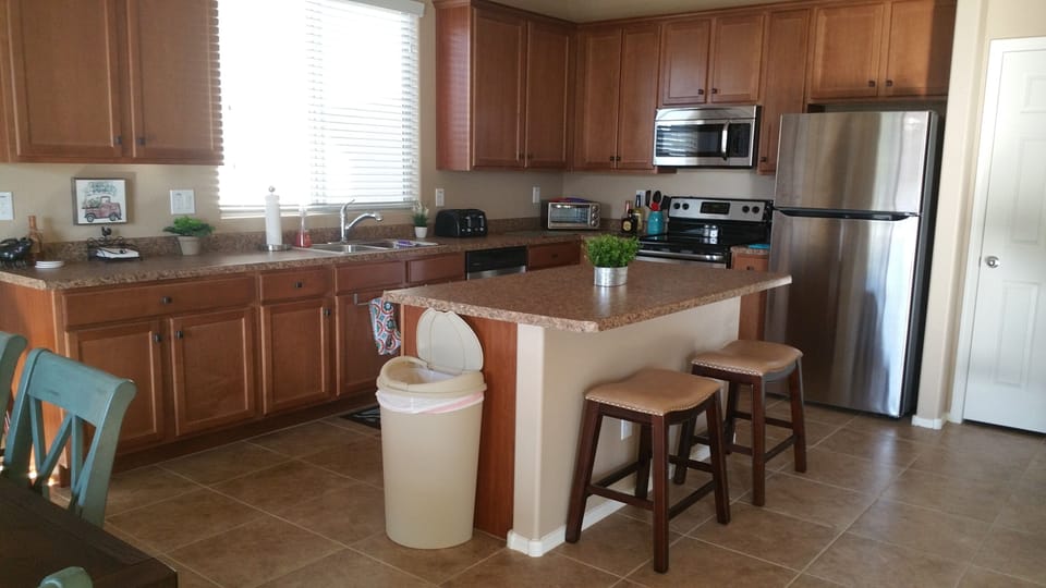 Large fully equipped kitchen