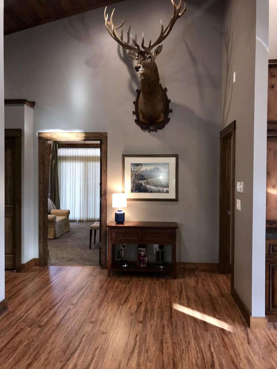 Red Stag from Austria between the Master and Loft Bedrooms