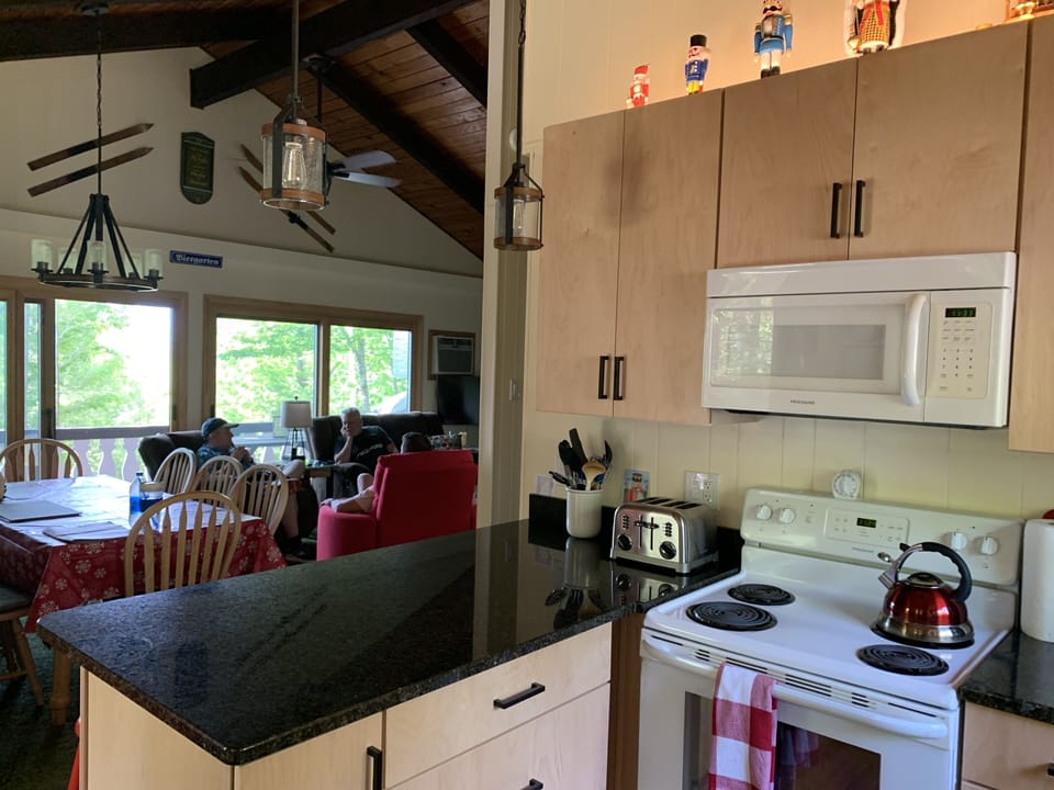 View of living room from kitchen 