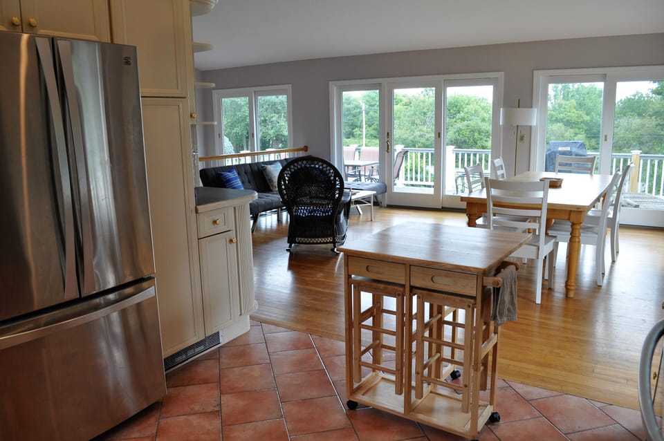 Looking from kitchen out to deck
