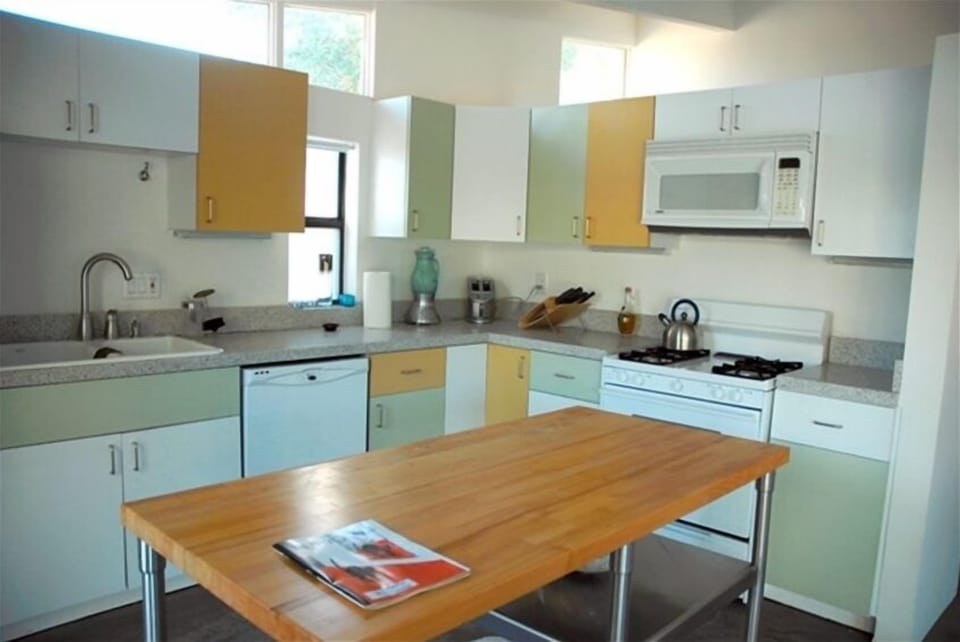 New kitchen with mid century modern flair