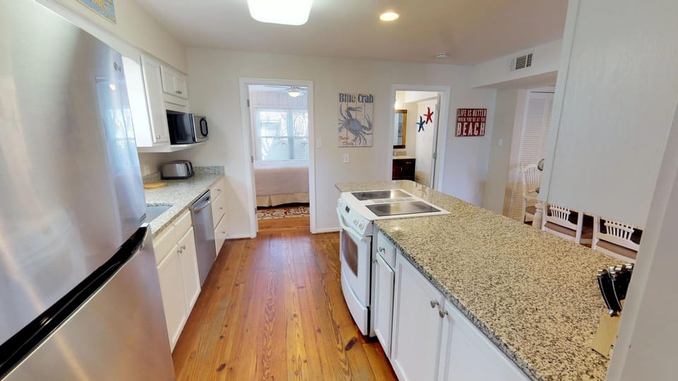 Kitchen view from hallway