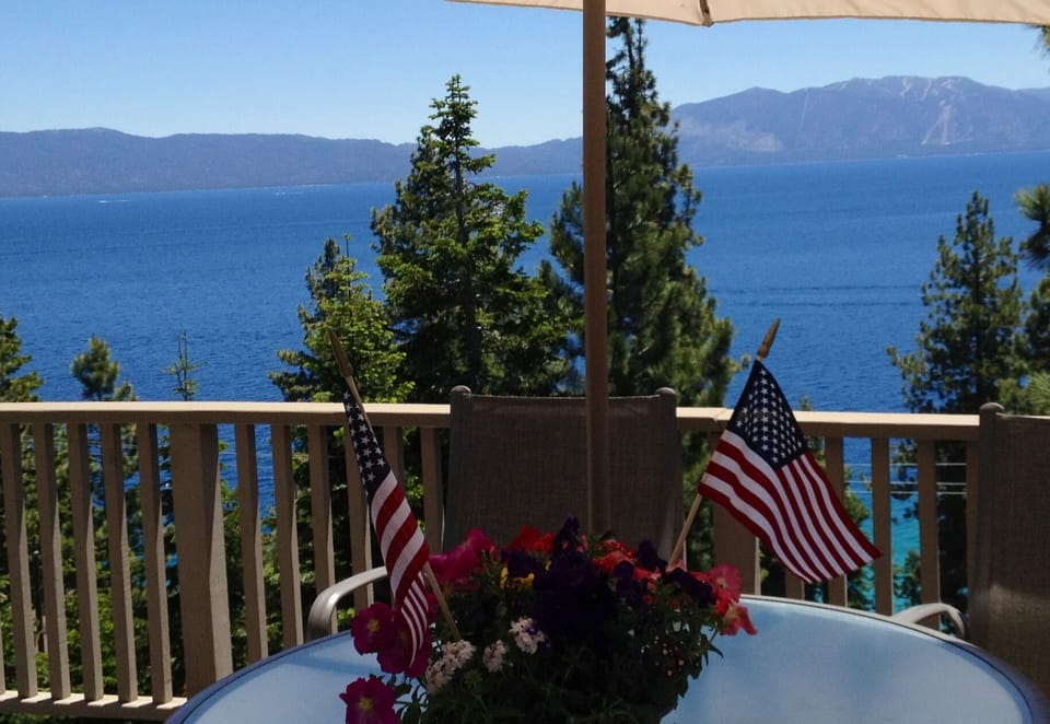 Step out onto our decks and enjoy !! The lake is all around you.