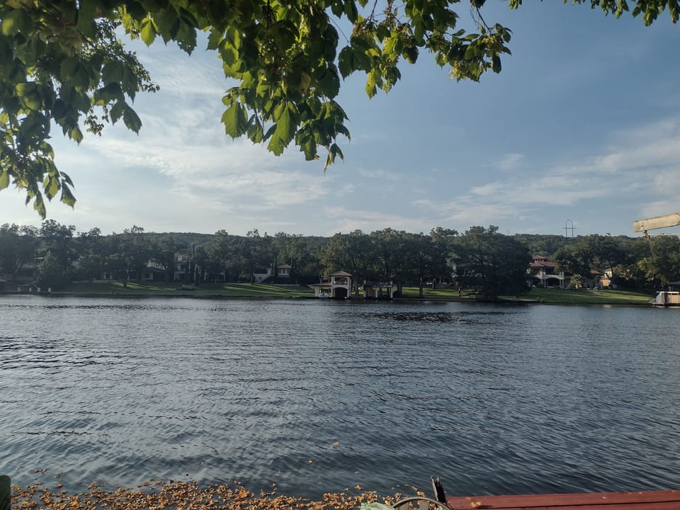 view across lake