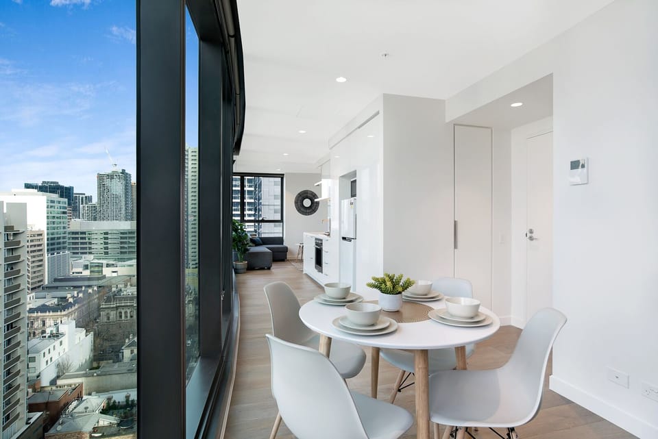 Dining area leading to Kitchen and Living room