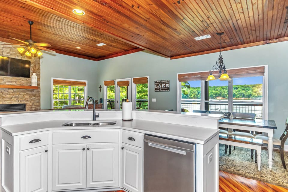 Lake view from kitchen