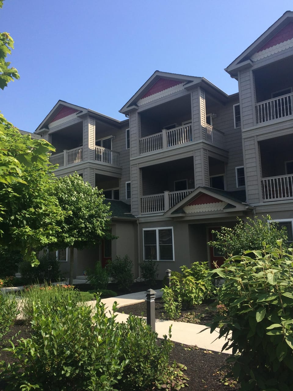 Wildwood Square Townhome-Front of Building (notice nice landscaping)!