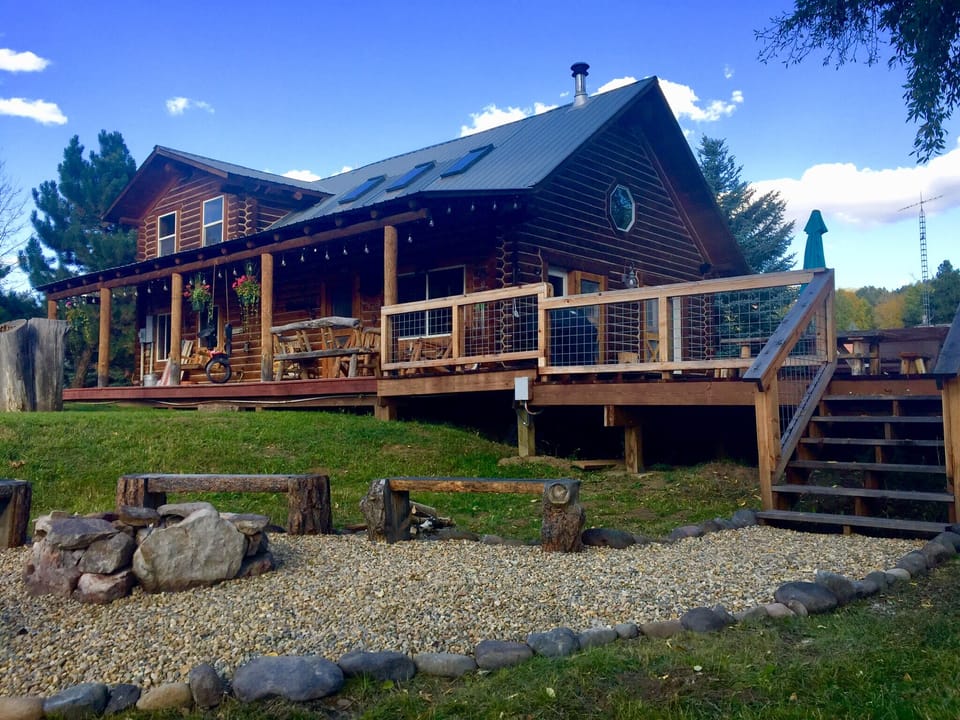 Our new deck with railings! It’s like having a BIG Outdoor Playpen! 