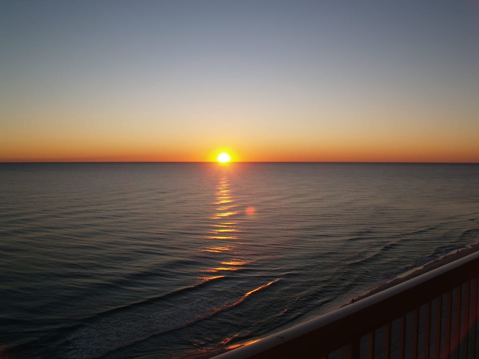 Perfect sunset view from balcony