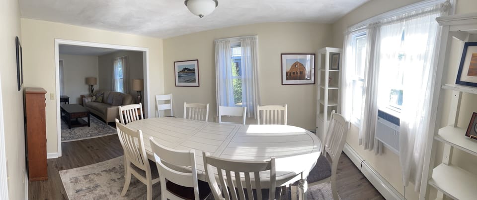 Dining room with large table
