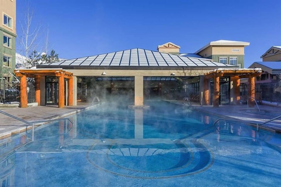 Another view of the heated outdoor pool