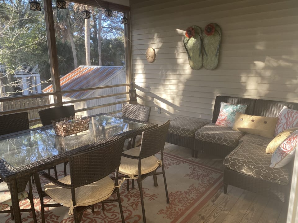 Cozy outdoor porch for relaxing
