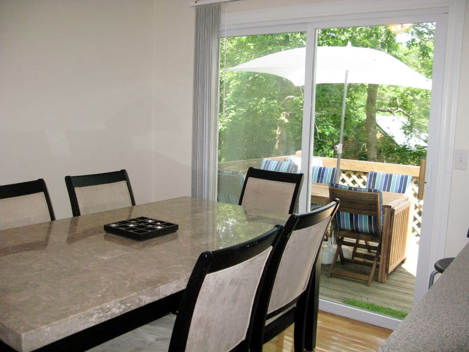Marble Dining room table for 6.