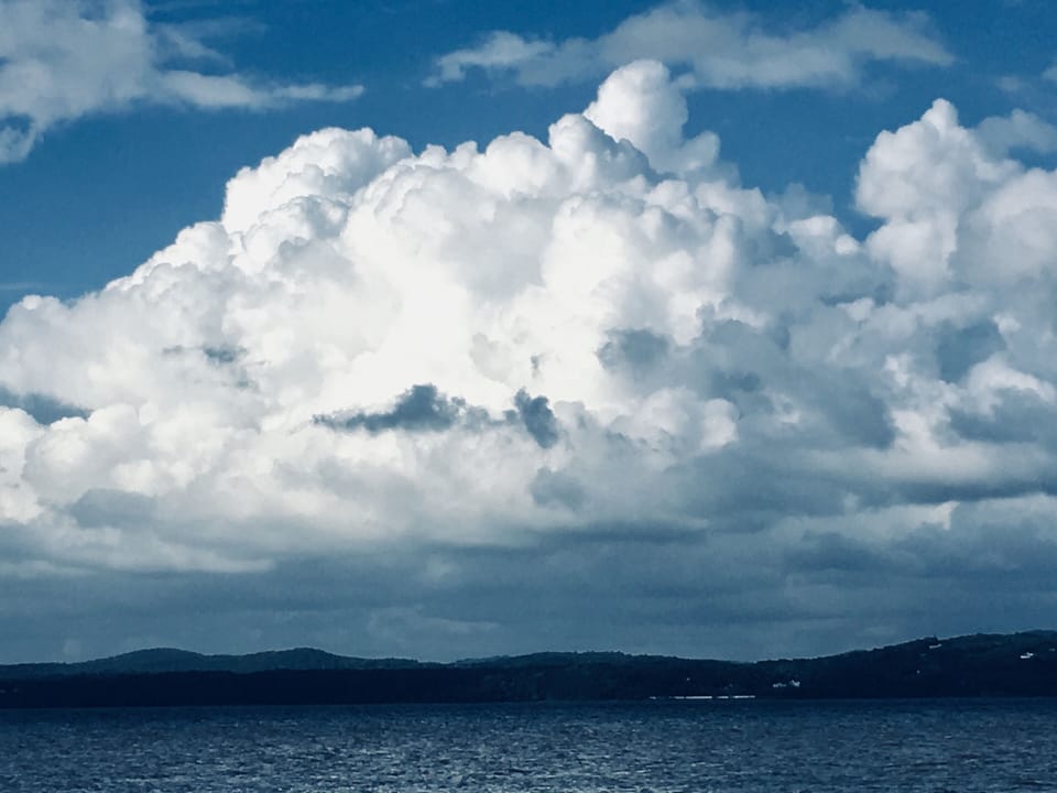magnificent sky over Hudson from the beach area