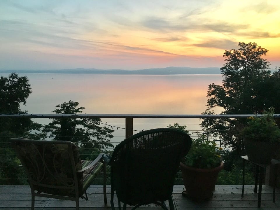 Deck at sunset