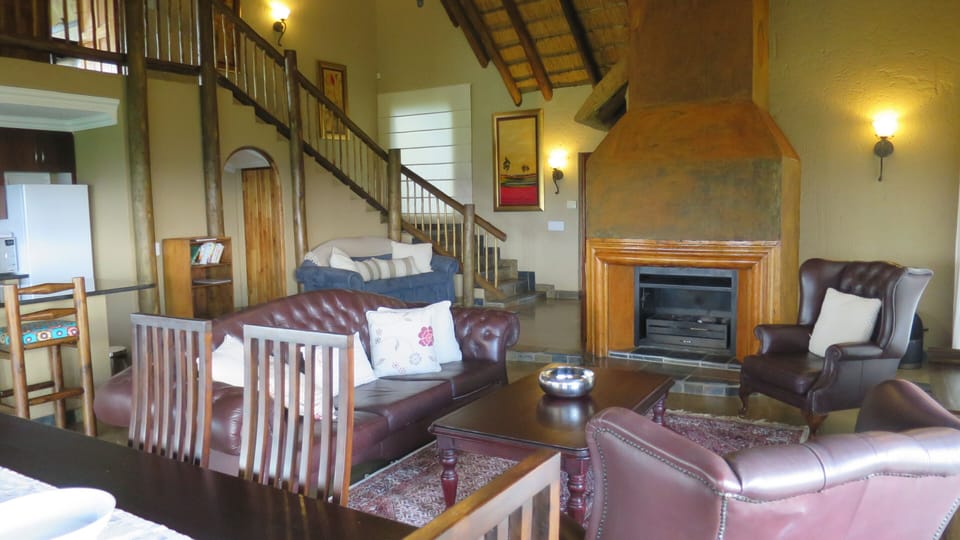 Dining Lounge area with open fire place