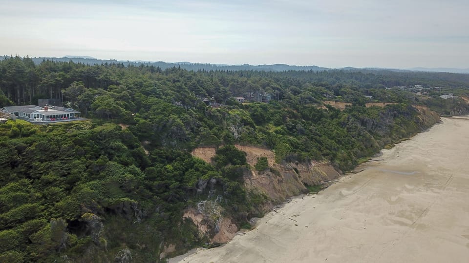 View of the beach from the house.  Miles of beach to walk and explore.