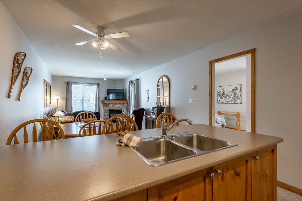 Kitchen View into Living Room
