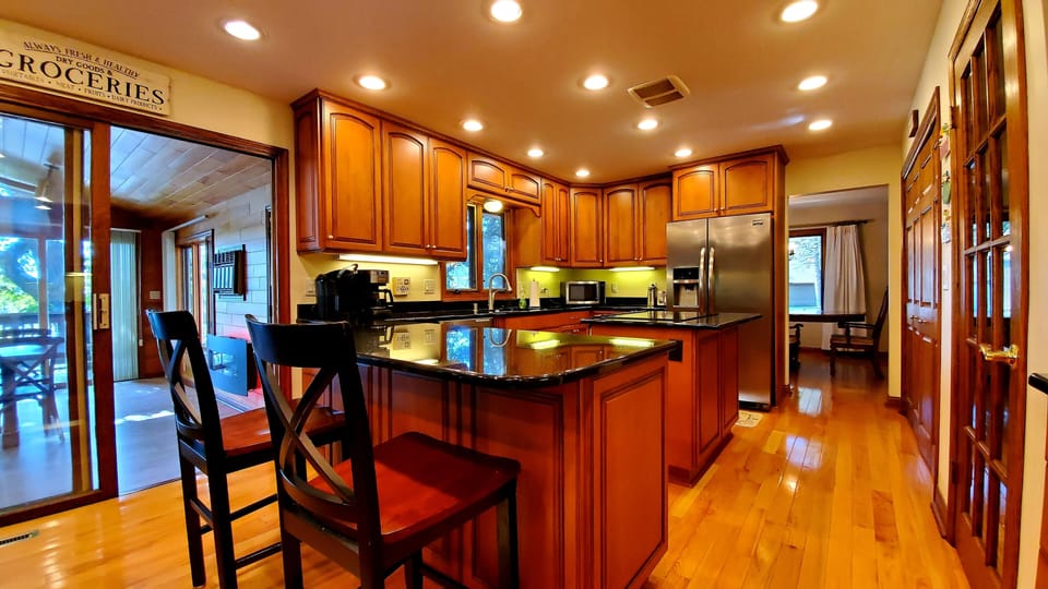 Custom Kitchen with Stainless Steel Appliances