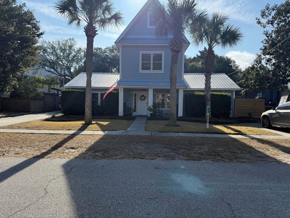 Plenty of off street parking. One short drive way and one long for 5 cars max.