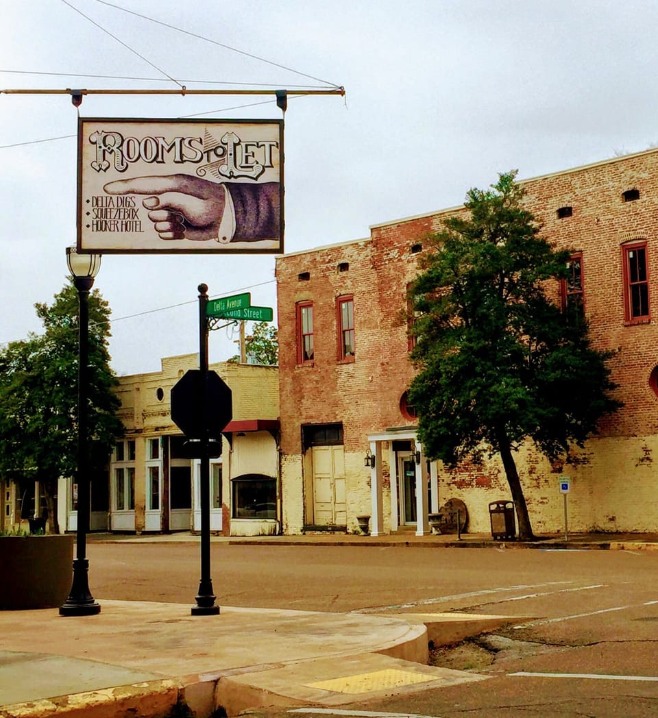 Rooms to Let
New signage for the Hooker Hotel, Squeeze Box, and Delta Digs