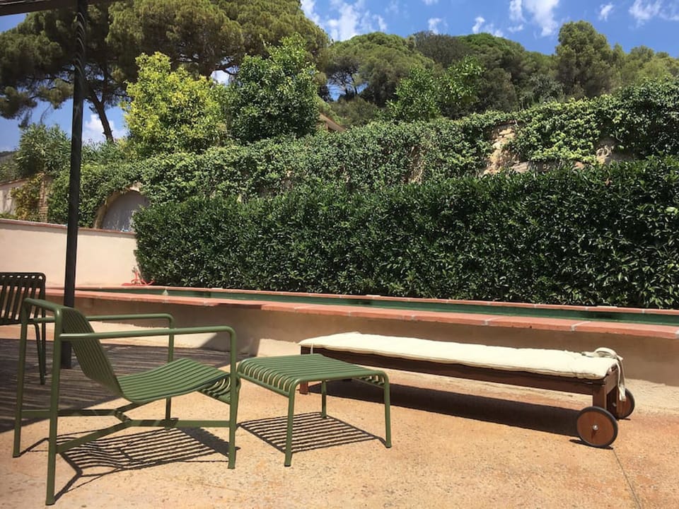 Great place for relaxing with lounge chairs and bbq