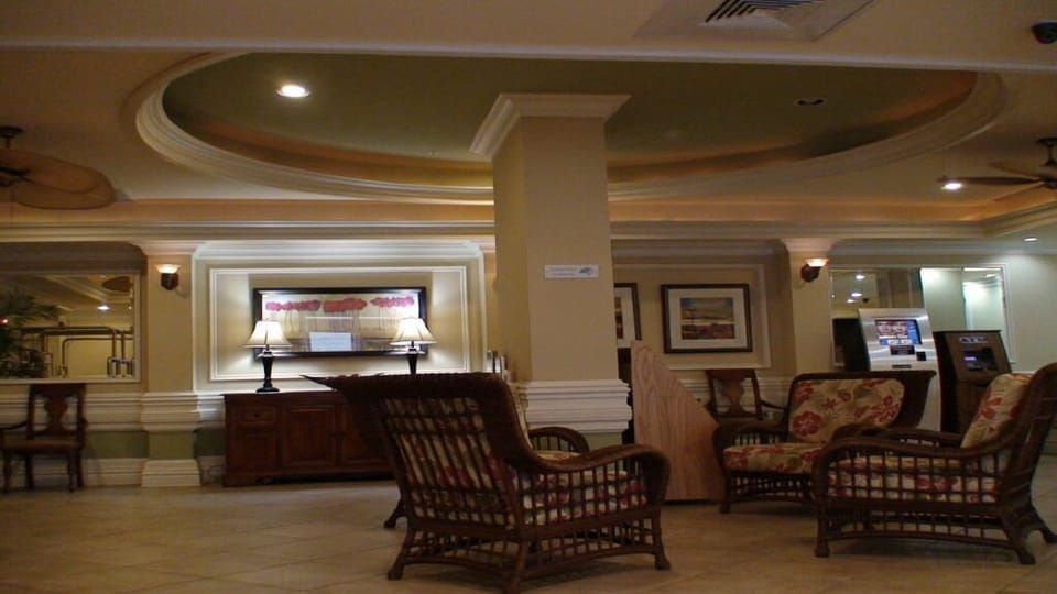 Lobby area with elevators 
