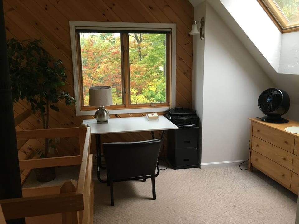 Loft area/work space-outside the master bedroom, overlooking main living area.