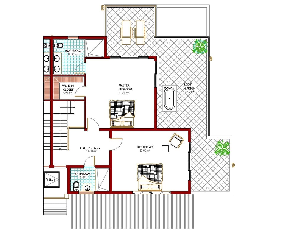 Floor plan of second floor