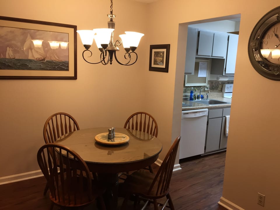 Dining area and kitchen
