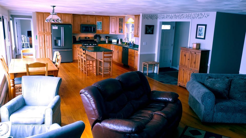 Large open room for family conversations, games, reading, relaxing, etc.
