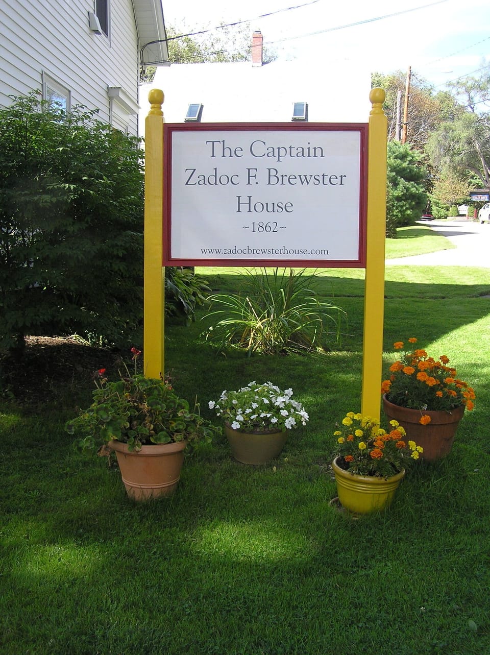 This gracious old house was built in 1862 for Sea Captain Zadoc F. Brewster.