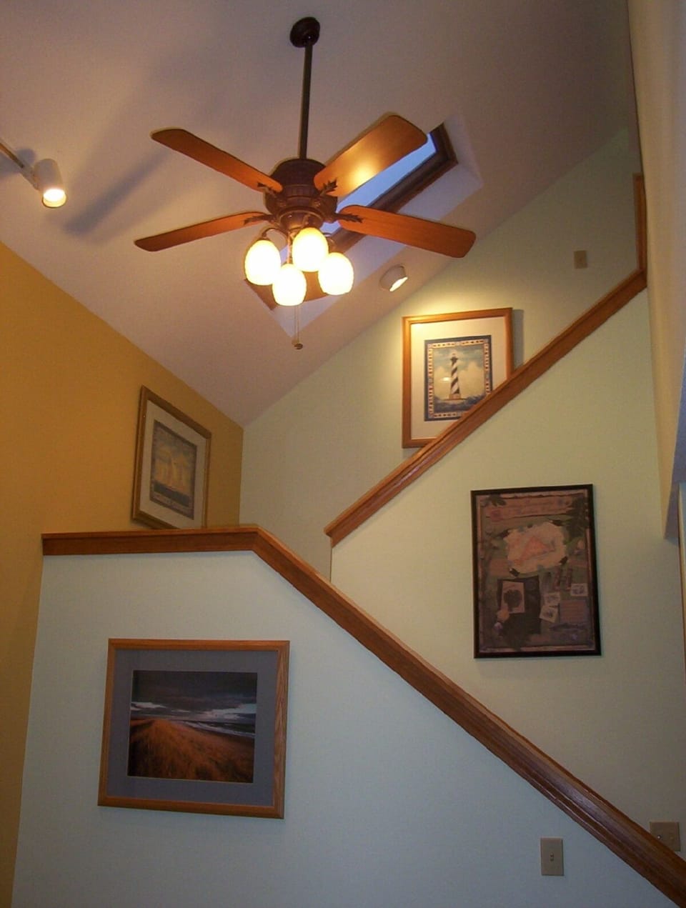 Open Stairway With Skylights