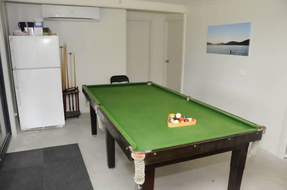 Downstairs pool table