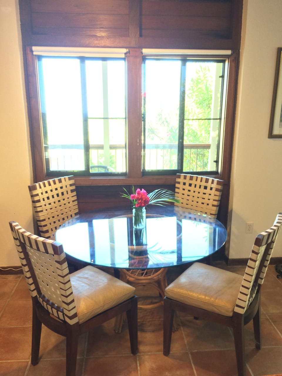 Dine in at this beautiful indoor eating area with water views.