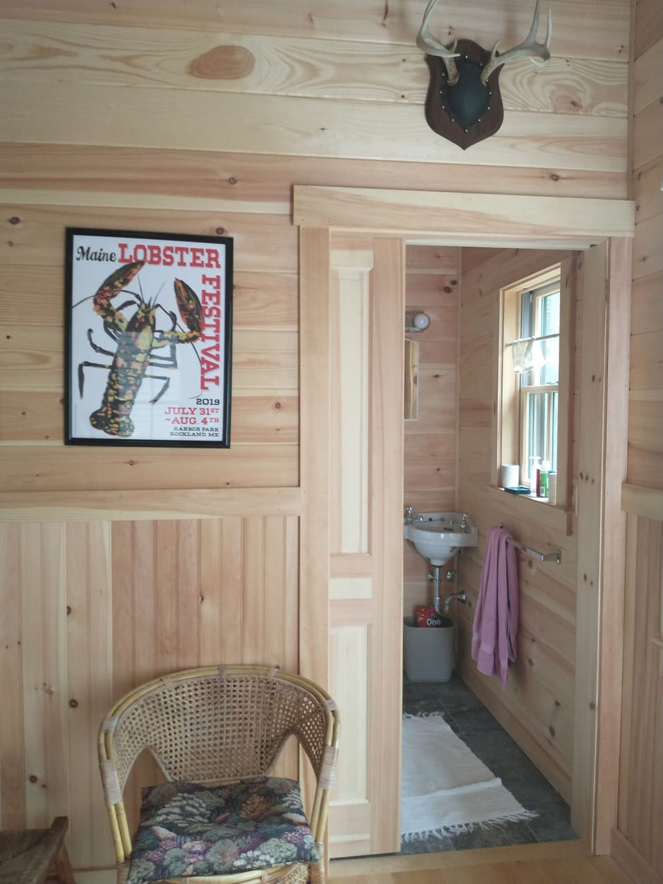 Bunk house living room, bathroom