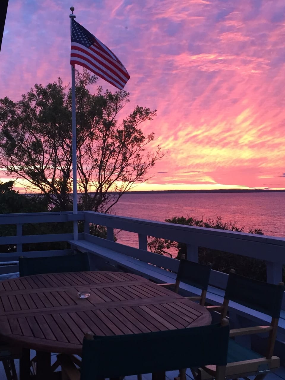 Watch fabulous sunsets from the deck!
