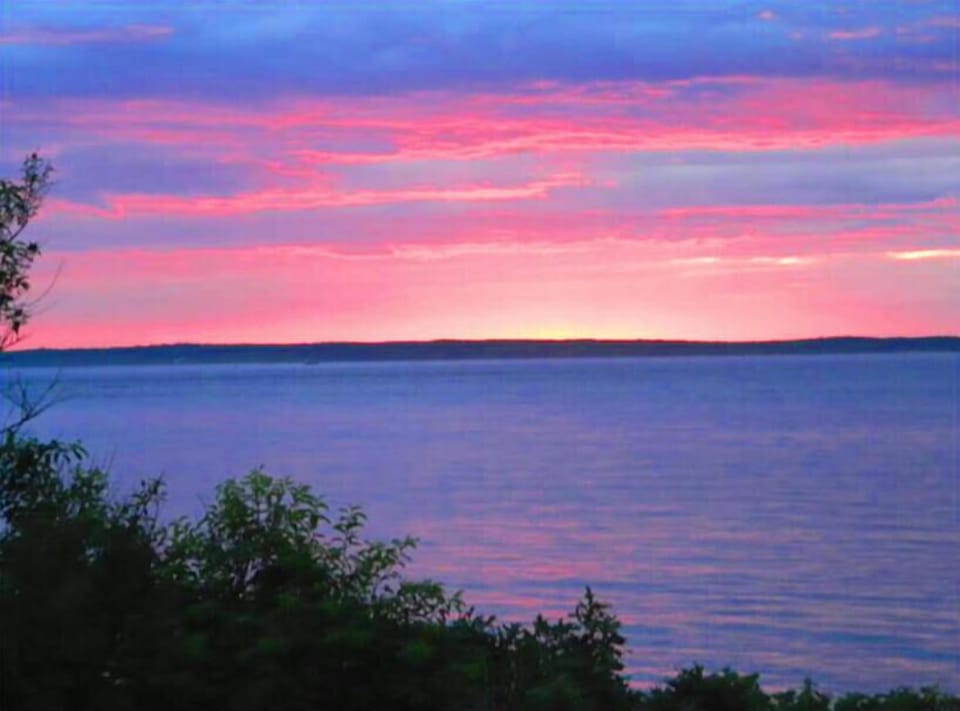You can see the beautiful  sunsets ! ( view from deck)