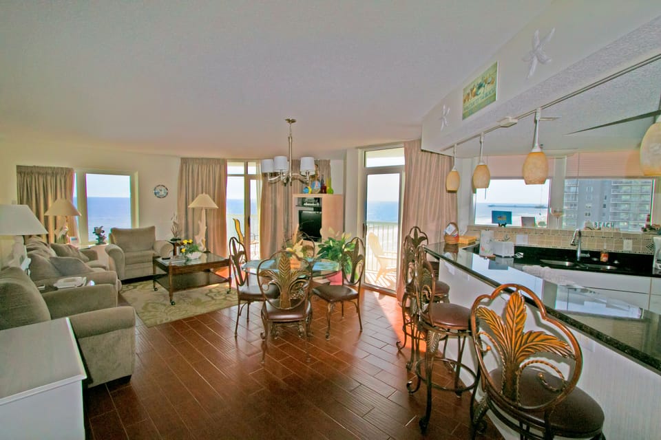 End Unit, Closest to Beach, Gorgeous Views from entire Living Area.