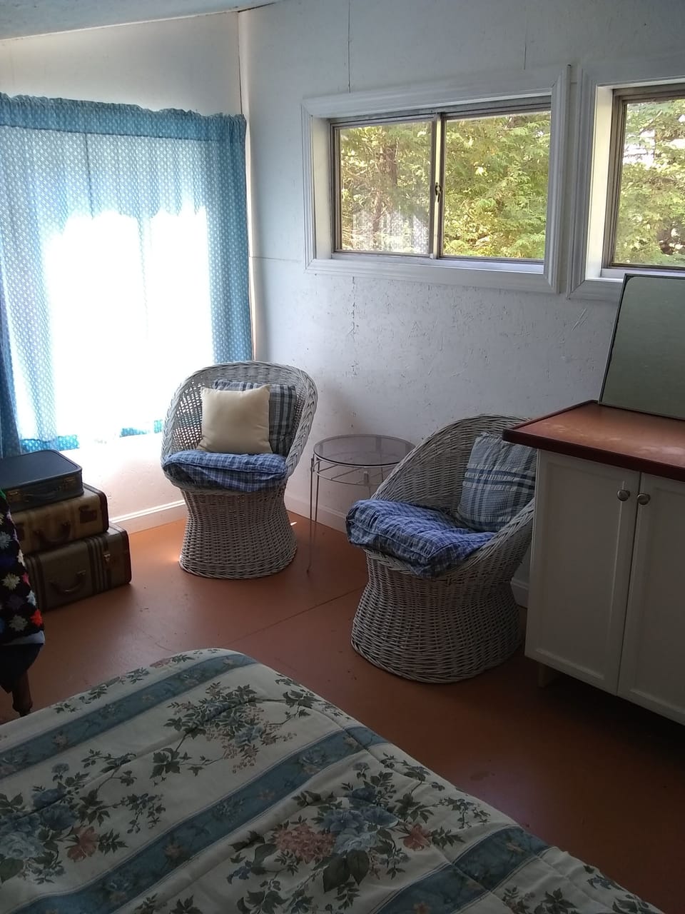 Reading nook in upstairs bedroom.