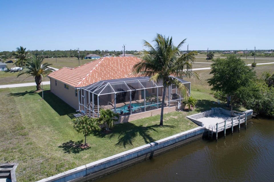 Villa Ellis is on a gulf access canal & has a boat dock