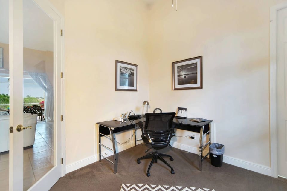 There is an office off the living room w/ a desk
