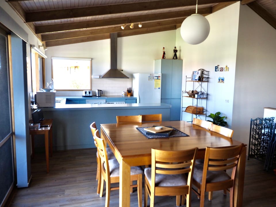 Dining room and kitchen. 