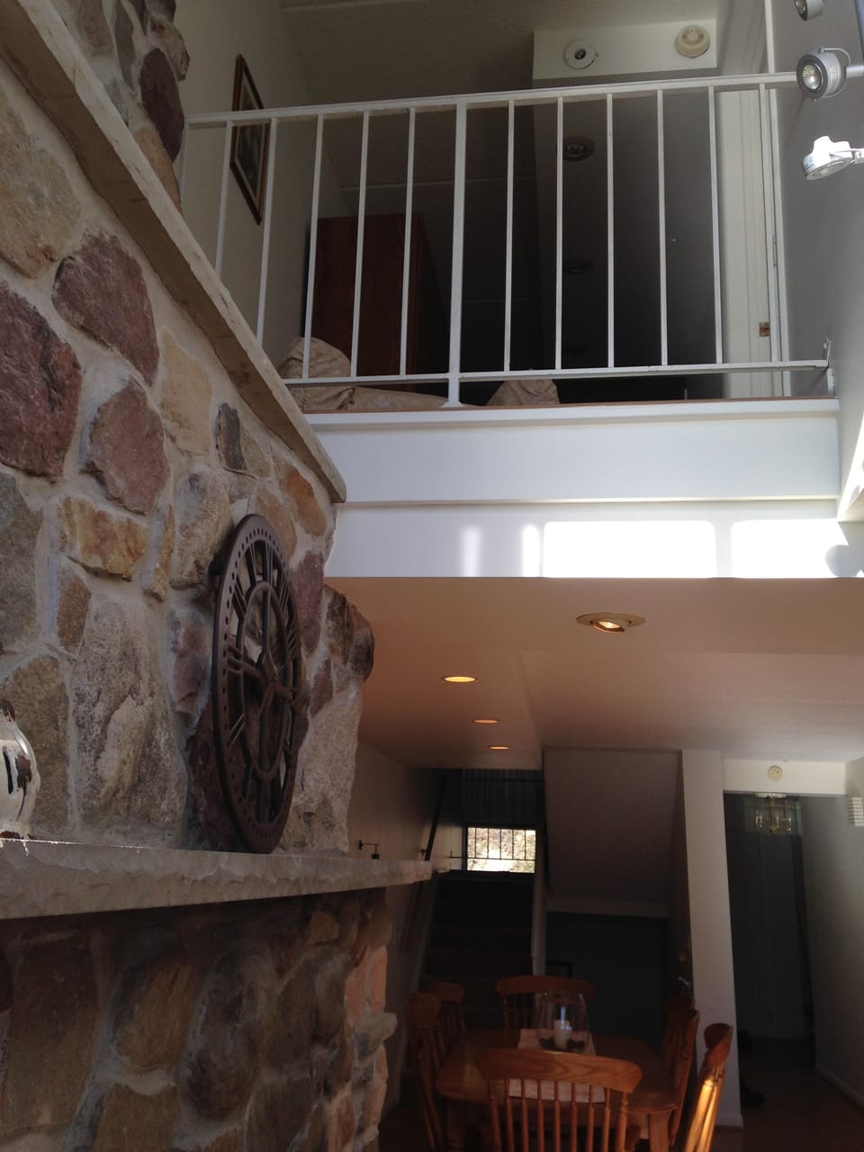 View to upper level from living room