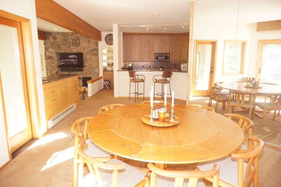 Dining area with 2 Dining tables able to seat 12