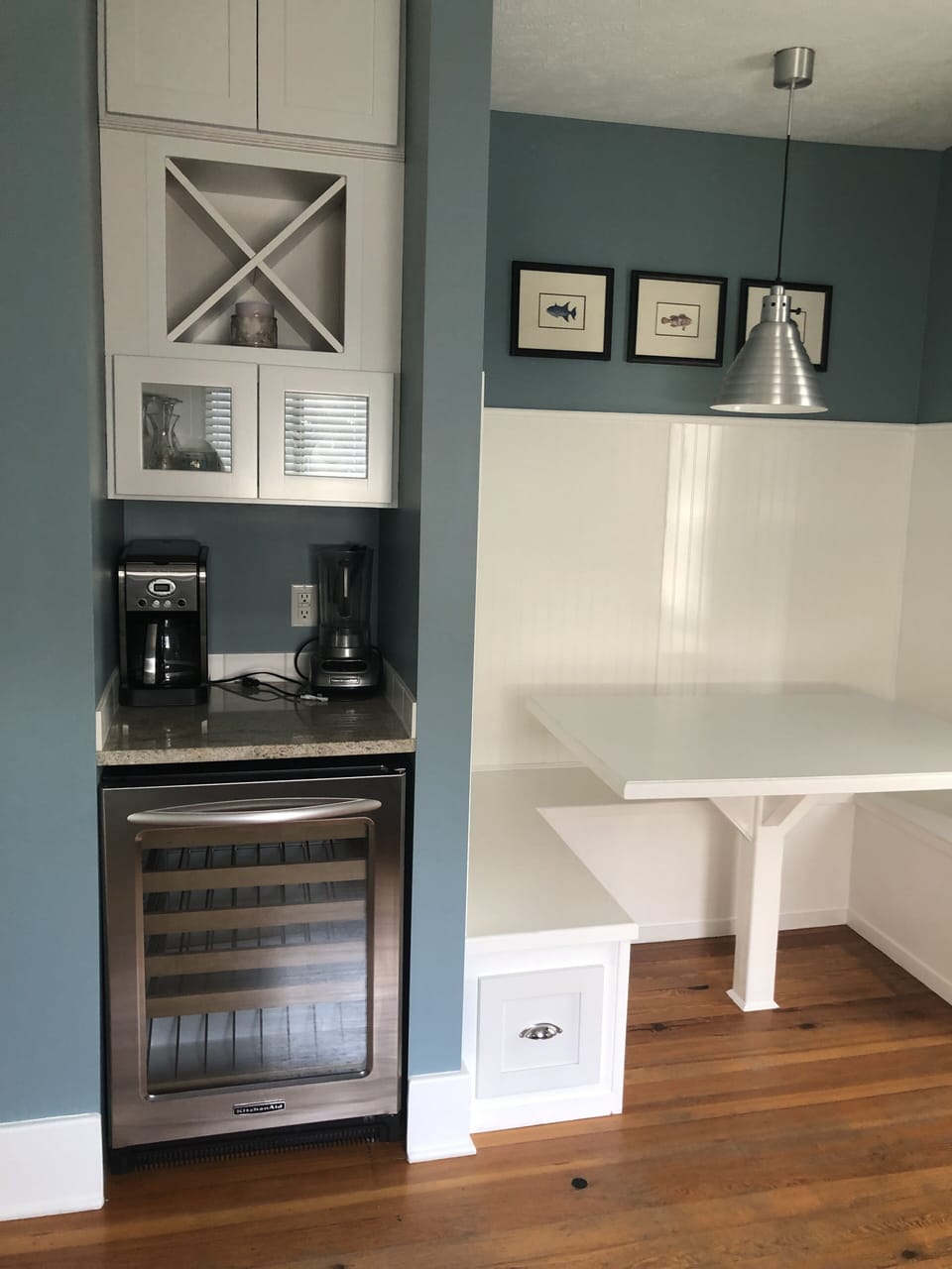 wine bar in kitchen