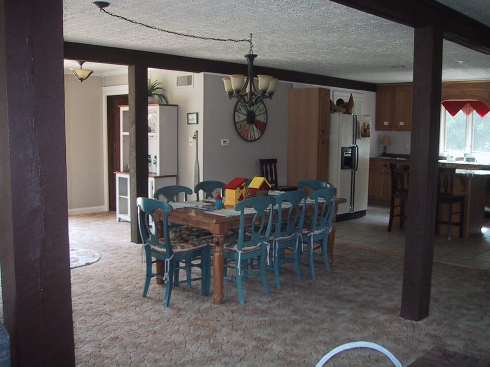 View fr just inside entry door. Living rm to left. Bath rm is door past bookcase