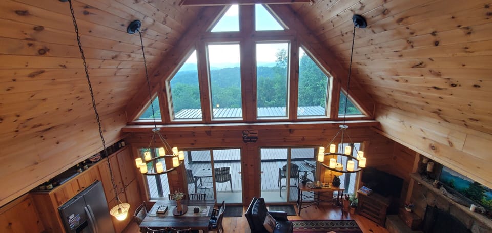 Spectacular Blue Ridge Mountain views from great room