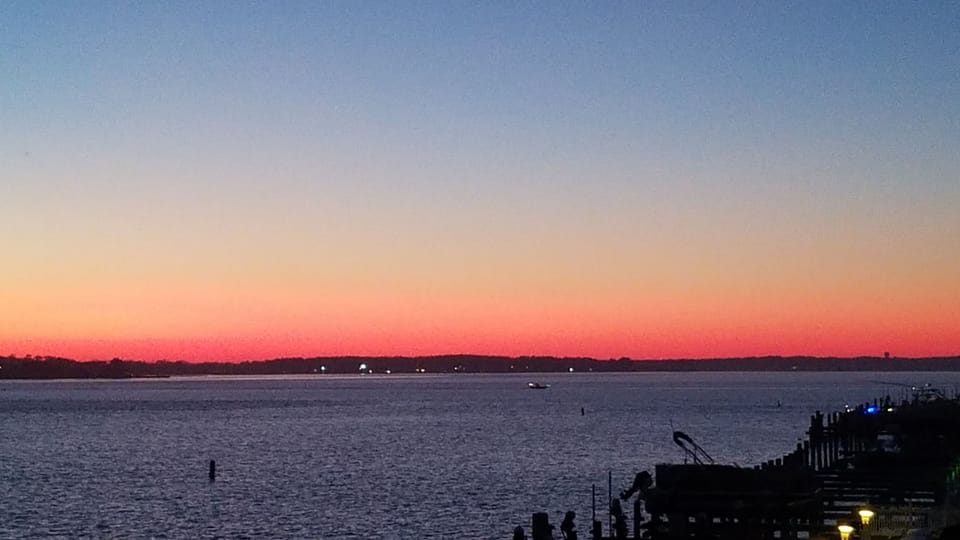 sunset from the balcony